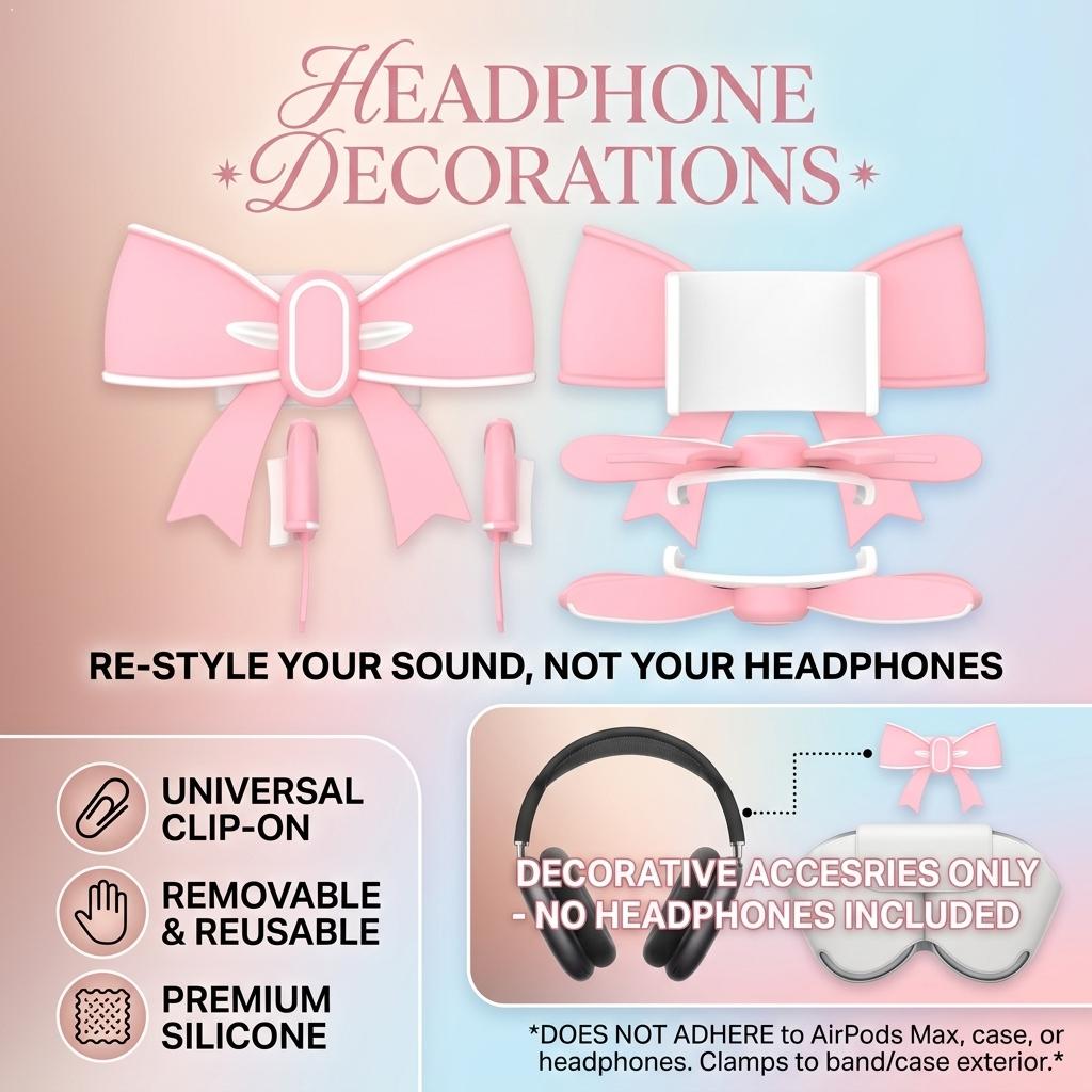 Beats Headphone Studio Pro - Für Beats Studio Pro Dekorations-Clip-on Schleifenknoten