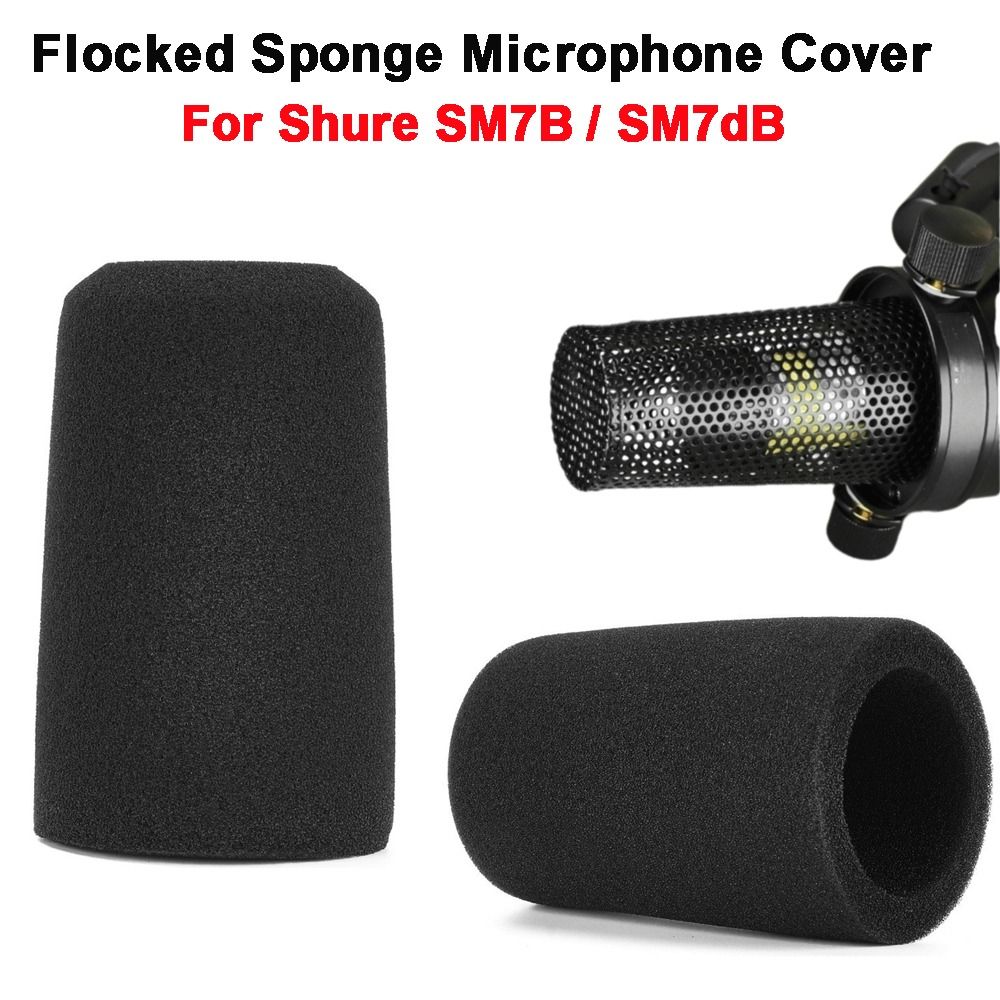 Shure Mic Sm7B - 1 Stück Ersatz-Mikrofon-Windschutz, beflockter Schaumstoff-Windschutz, Pop-Filter-Abdeckung