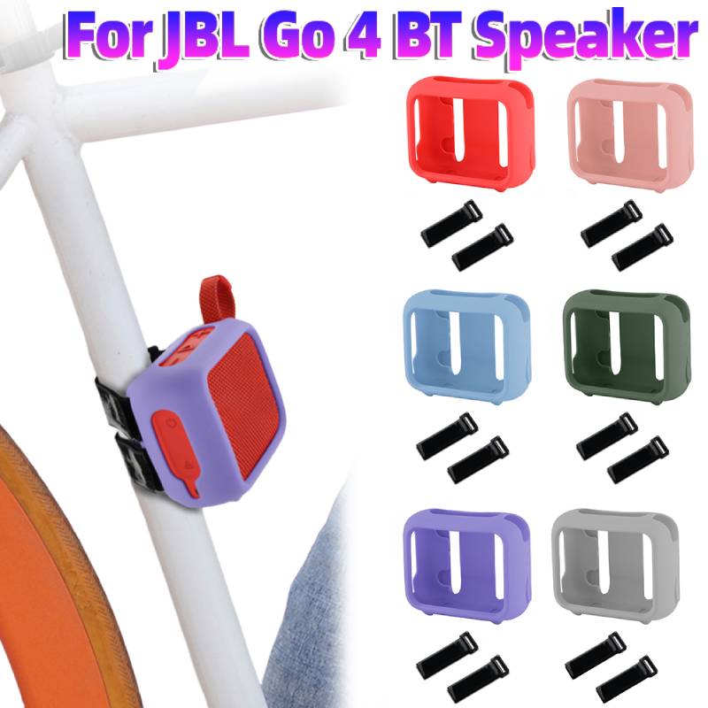 Jbl Speaker Go 4 - Tragbare Silikonhülle, Schutzhülle mit Lautsprecherhalterung, Tragegurt,