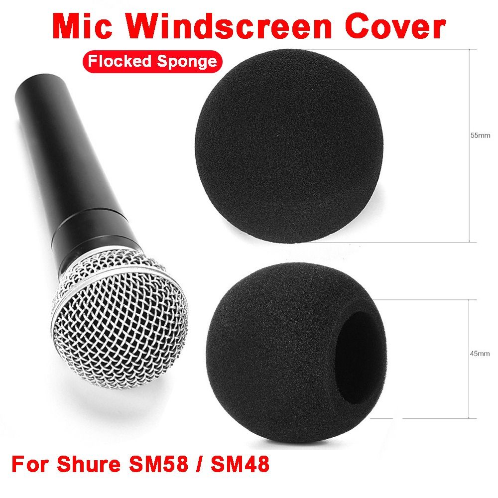 Shure Mic Mv7 - Ersatz-Mikrofon-Windschutzabdeckung Beflockter Schaumstoff Winddichter Mikrofon-Popfilter Popfilter-Abdeckung