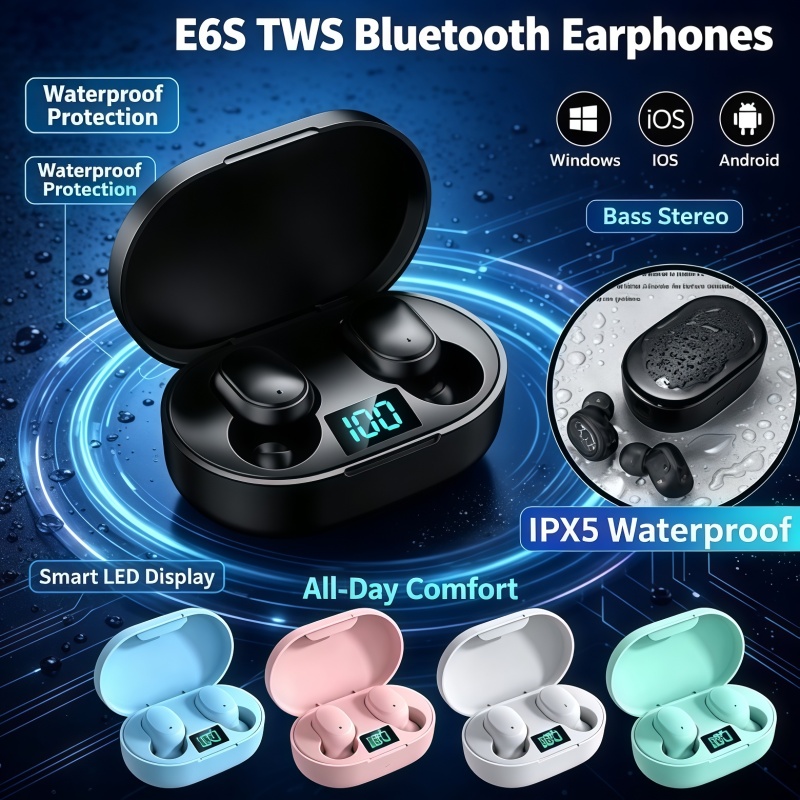 Bluetooth Headset On Ear - 2026 Meistverkaufte TWS E6S Fone Bluetooth-Kopfhörer