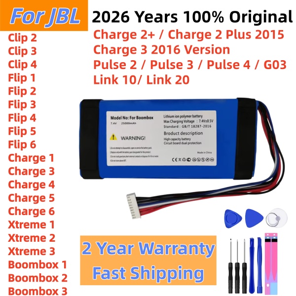 Jbl Speaker Flip 6 - 2026 Original-Akku für JBL Xtreme Boombox
